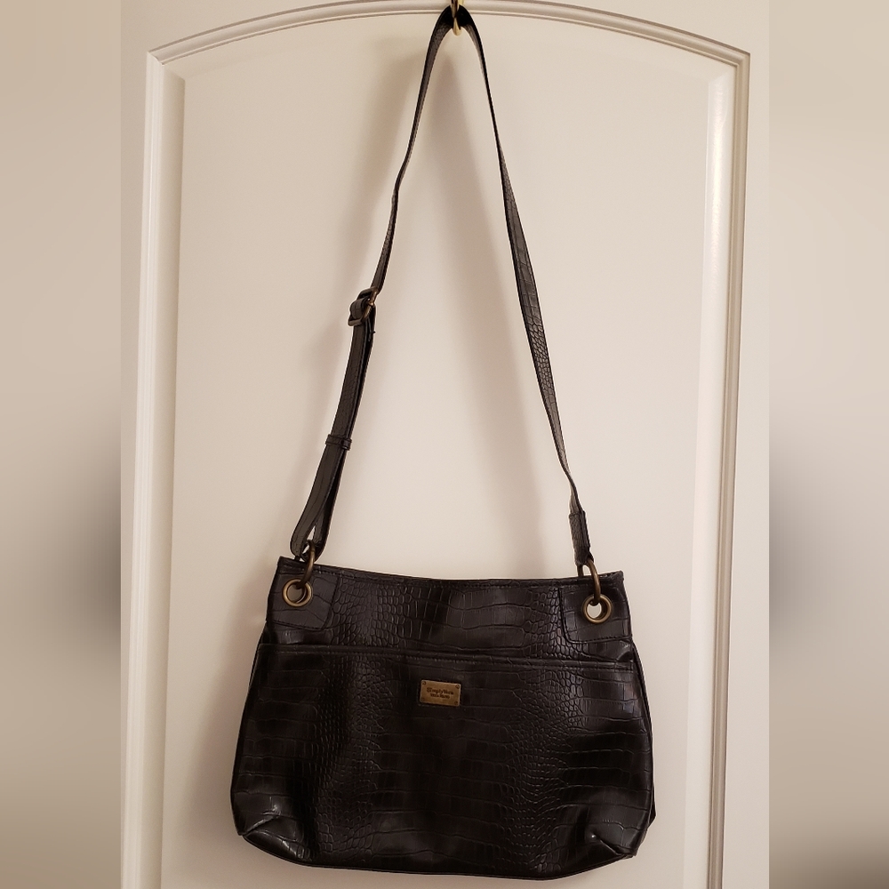 Vera Wang Croco Crossbody Bag, Vegan Leather!
